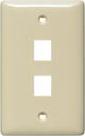 HUBBELL NSP12LA PLATE,WALL, LABEL-LESS,1-G,2-PORT,LA