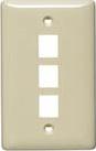 HUBBELL NSP13LA PLATE,WALL, LABEL-LESS,1-G,3-PORT,LA