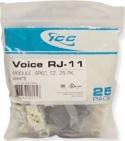 ICC IC1076VC-WH RJ11 MODULE, EZ 25 PK, WHITE