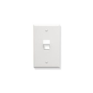 ICC IC107DA1WH FACEPLATE, ANGLED, 1-GANG, 1-PORT, WHITE
