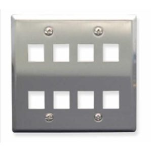 ICC IC107DF8SS 8 PORT FACEPLATE STAINLESS
