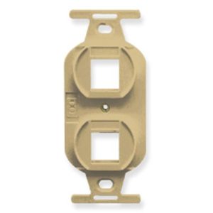 ICC IC107DPIIV INSERT, ELECTRICAL, 2-PORT, IVORY