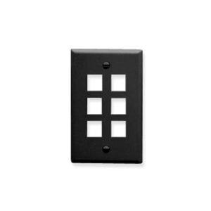 ICC IC107F06BK 4 Port Face Black