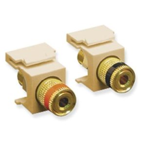 ICC IC107PMGIV MODULE, BINDING POST, GOLD PLATED, IVORY