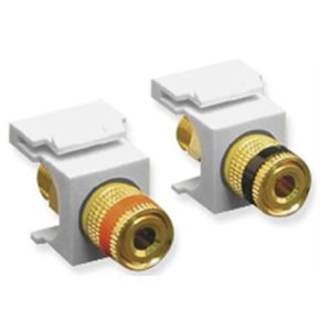 ICC IC107PMGWH MODULE, BINDING POST, GOLD PLATED, WHITE