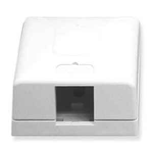 ICC IC108SB1-WH SURFACE MOUNT BOX, ELITE, 1-PORT, WHITE