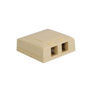 ICC IC108SB2-IV SURFACE MOUNT BOX, ELITE, 2-PORT, IVORY