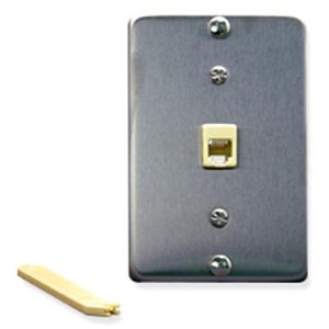 ICC IC630DA6SS Wall Plate IDC 6P6C Stainless Steel