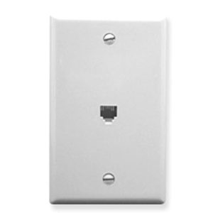 ICC IC630E60WH WALL PLATE, VOICE 6P6C, WHITE