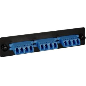 ICC ICFOPL16BK ADAPTER PANEL, 6-DUPLEX LC, MM-SM, BLACK