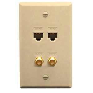 ICC ICRDS2F5IV FACEPLATE IDC 2 DATA and 2 F TYPE IVORY