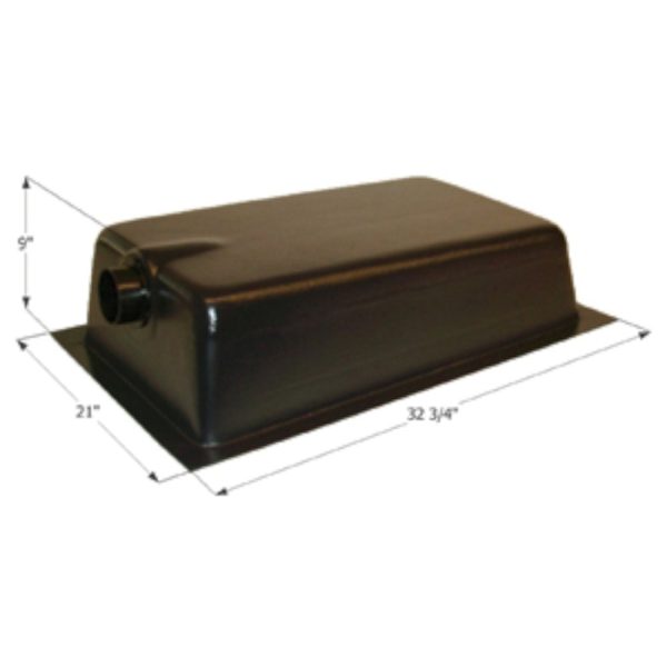 ICON 01605 Holding Tank Center End Drain HT620AED with 3 INCH Spigot & Level Sensors installed