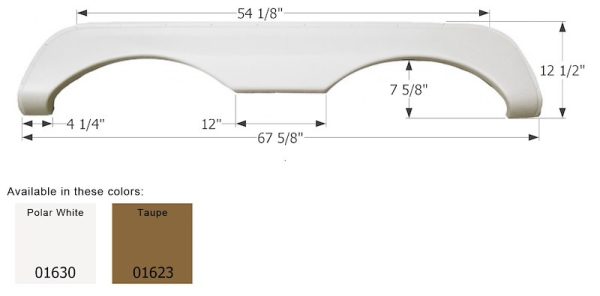 ICON 01623 0Tandem Axle Fender Skirt FS769 for McKenzie - Taupe