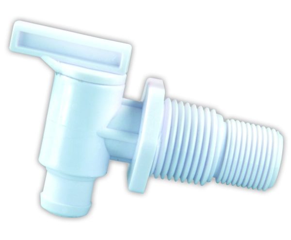 JR PRODUCTS 03175 Dual Threaded Drain Cock, White