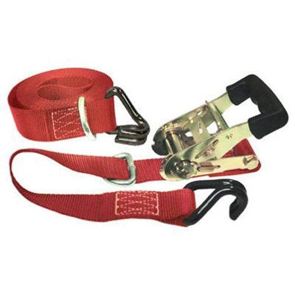 KEEPER 05524 Hampton PROD 1.5 INCHx 14FT High Tension Ratchet Tie-Down with J Hooks - 1,000 lbs. Working Load Limit