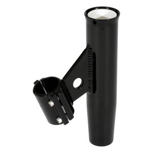 LEES RA5005BK LEES CLAMP-ON ROD HOLDER - BLACK ALUMINUM - VERTICAL MOUNT - FITS 2.375 INCH O.D. PIPE