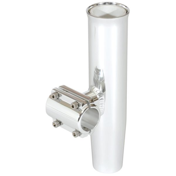 LEES RA5205SL CLAMP-ON ROD HOLDER - SILVER ALUMINUM - HORIZONTAL MOUNT - FITS 2.375 INCH / 2-3/8 INCH O.D. PIPE