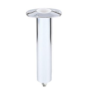 LEES RH5167V 0° STAINLESS STEEL SWIVEL BASE FLUSH MOUNT ROD HOLDER - MEDIUM - 2 INCH OD X 6.5 INCH TUBE F/ SMALL BENT BUTTS