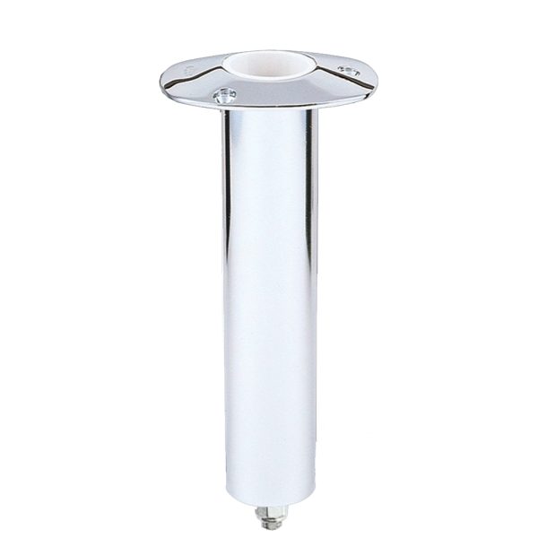 LEES RH5167V 0° STAINLESS STEEL SWIVEL BASE FLUSH MOUNT ROD HOLDER - MEDIUM - 2 INCH OD X 6.5 INCH TUBE F/ SMALL BENT BUTTS