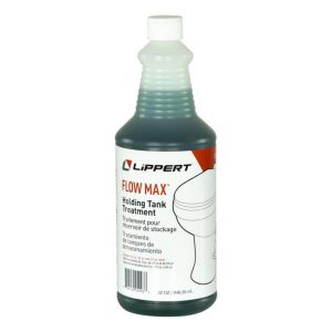 LIPPERT 2022116483 Flow Max Holding Tank Treatment for RVs and Boats, Breaks Down Toilet Paper, Prevents Clogging and Residue Buildup, Cleans Sensors, Made in The USA (32 oz. Bottle)