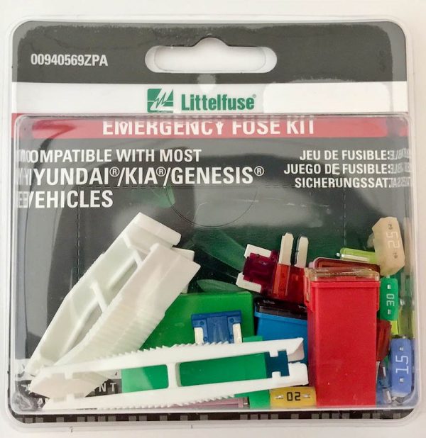LITTELFUSE 00940569ZPA Fuse Assortment; OE Replacement; Emergency Fuse Kit For Use With Most Hyundai/ Kia And Genesis Vehicles (Pack of 22)