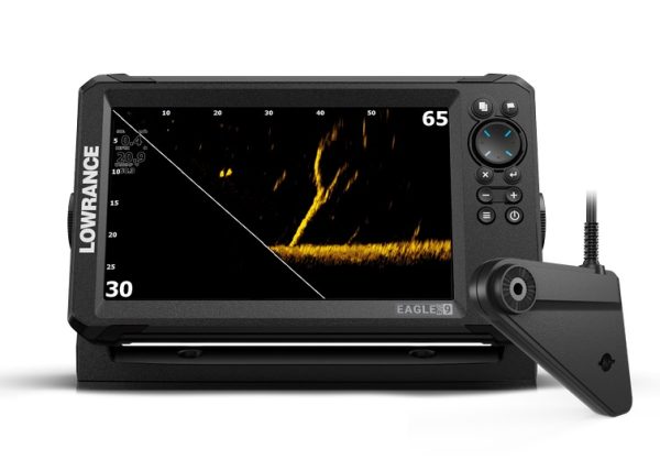 LOWRANCE 000-16232-001 EAGLE EYE-9 LIVE AMER + CMAP, 9 Inch IPS Bonded LCD Display; 1024 x 600 Pixel Resolution; Keypad Interface; Panel Mount/ Bracket Mount; 11 Inch Width x 7 Inch Height; IPX7 Waterproof With Card Door Closed