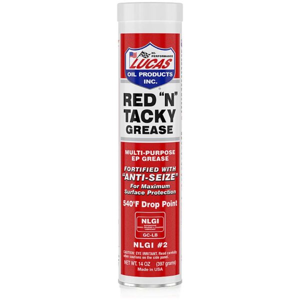LUCAS OIL 10005-30 Red N Tacky Grease 14 Oz