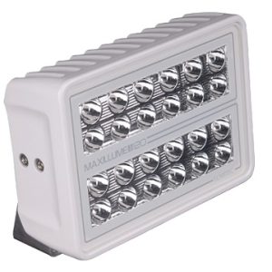 LUMITEC 101346 Maxillume H120 Flood White LED Trunnion Mount White Finish 12/24v