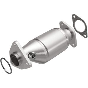 MAGNAFLOW 52665 Catalytic Converter; OEM Series; Stainless Steel; Single 2 Inch Bolt-On Inlet; Single 2-1/8 Inch Bolt-On Outlet; 11-5/8 Inch Body/ 11-7/8 Inch Overall Length; Single Oxygen Sensor Bung Pre Catalytic Converter