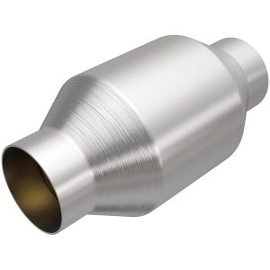 MAGNAFLOW 53956 Catalytic Converter; Universal 48 State; Stainless Steel; Single 2-1/2 Inch Slip-Fit Inlet; Single 2-1/2 Inch Slip-Fit Outlet; 4 Inch Width X 8 Inch Overall Length