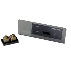 MASTERVOLT 21709150 GMDSS INTERFACE INCL. TOP COVER C1E, Monitors Status Of The Battery And Battery Charger 12 To 24 Volt DC; LCD Display And Integrated Status LED Indicators For DC Voltage Alarm/ Charger Alarm And AC Mains Alarm; With 500 Amp Shunt