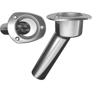 MATE SERIES C2030ND STAINLESS STEEL 30° ROD & CUP HOLDER - OPEN - OVAL TOP
