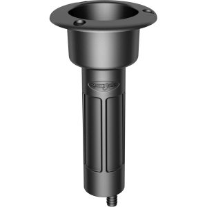MATE SERIES P1000DB PLASTIC 0° ROD & CUP HOLDER - DRAIN - ROUND TOP - BLACK