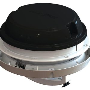 MAXXAIR 00-03812B Maxxfan Dome 6 INCH Round 12V Ventilation Fan - Compact Solution for Rooftop or Sidewall Ventilation, Exhaust Only, Removable Screens, Fan Guard Rain Shield, Moisture Control, Black