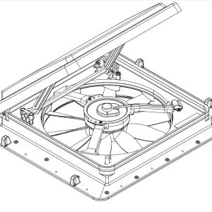 MAXXAIR 00-04401M Manxman Mini,1 INCH Thick Roofs, Black Mini Vent
