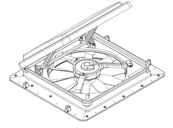 MAXXAIR 00-04401M Manxman Mini,1 INCH Thick Roofs, Black Mini Vent