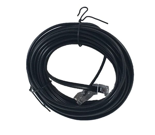 MAXXAIR 10-010000 Audio/ Video Cable; For Use With MaxxFan Standard And Deluxe MaxxFan To Wall Switch Control As Communication Cable; 6P4C Flat Modular 3 Conductor Wire Type; Reverse Terminated RJ-11 Connectors; 20 Feet Long