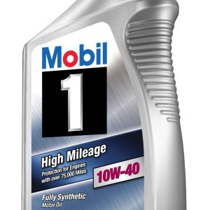 MOBIL 103536 10W-40 High Mileage Motor Oil - 1 Quart (Case of 6)