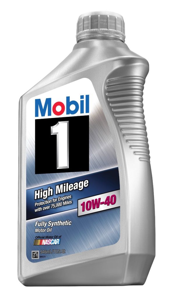 MOBIL 103536 10W-40 High Mileage Motor Oil - 1 Quart (Case of 6)