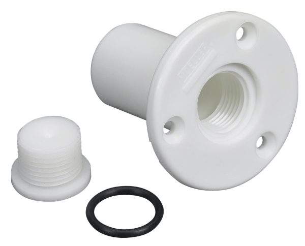 MOELLER 020303-10 Boat Transom Drain Tube with Pipe Plug