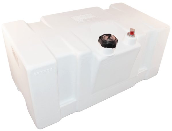 MOELLER 031626 Topside Fuel Tank, 22 Gallon, 83 Liter, White