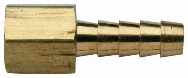 MOELLER 033478-10 Brass Fuel Line Hose Barb (Female 1/4 INCH NPT x 3/8 INCH)