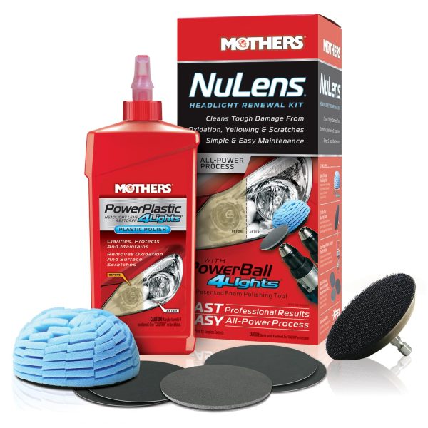MOTHERS 07251 NuLens Headlight Renewal Kit, 8 fl. oz.
