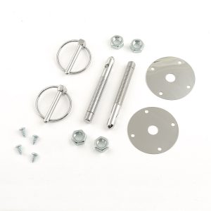 MR GASKET 1017 Hood Pin Kit, 7/16 INCHTorsion Clip, Chrome