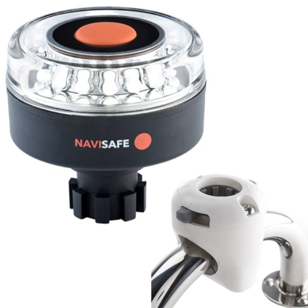 NAVISAFE 042KIT3 NAVILIGHT 360 DEGREE 2NM WITH NAVIBOLT BASE & RAIL MOUNT - WHITE