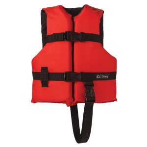 ONYX 103000-100-001-12 NYLON GENERAL PURPOSE LIFE JACKET - CHILD 30-50LBS - RED