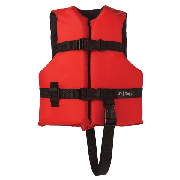 ONYX 103000-100-001-12 NYLON GENERAL PURPOSE LIFE JACKET - CHILD 30-50LBS - RED