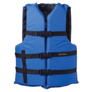 ONYX 103000-500-005-12 NYLON GENERAL PURPOSE LIFE JACKET - ADULT OVERSIZE - BLUE