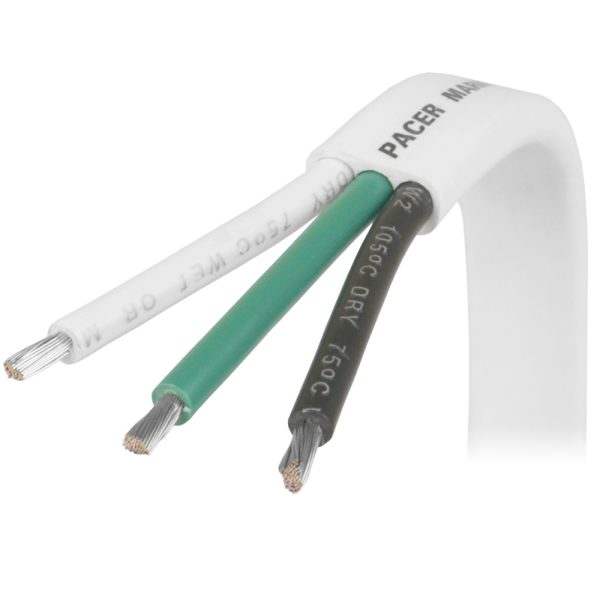 PACER W6/3-FT 6/3 AWG TRIPLEX CABLE - BLACK/GREEN/WHITE - SOLD BY THE FOOT