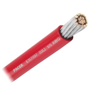 PACER WUL1/0RD-FT RED 1/0 AWG BATTERY CABLE - SOLD BY THE FOOT